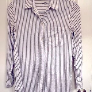 Madewell Casual Button Down Shirt White and Black
